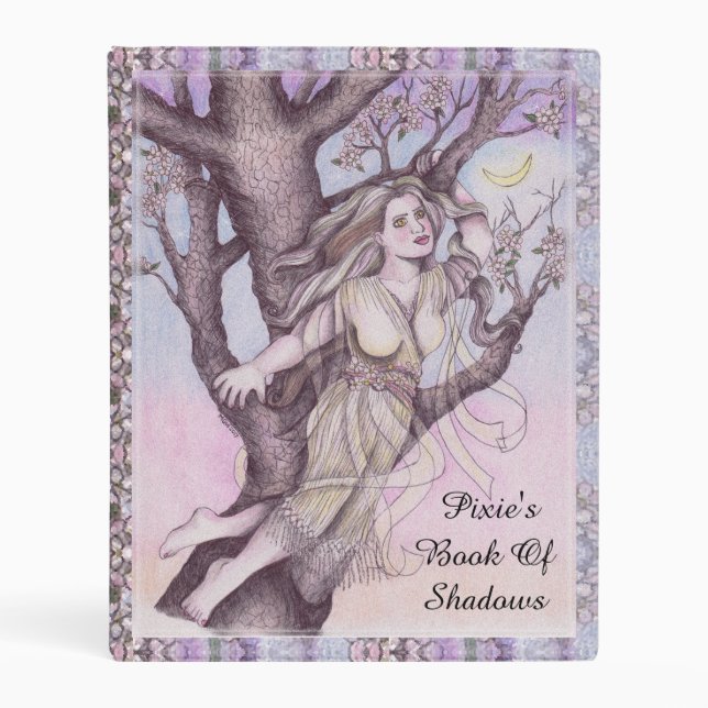 Apple Dryad Fairy Faerie Mini BOS Grimoire Mini Binder (Front)
