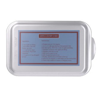 APPLE DUMP CAKE RECIPE PRINTED ON LID