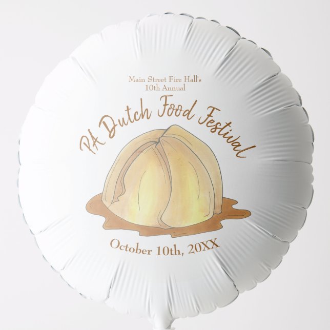 Apple Dumplings Amish Pennsylvania PA Dutch Food Balloon (Front)