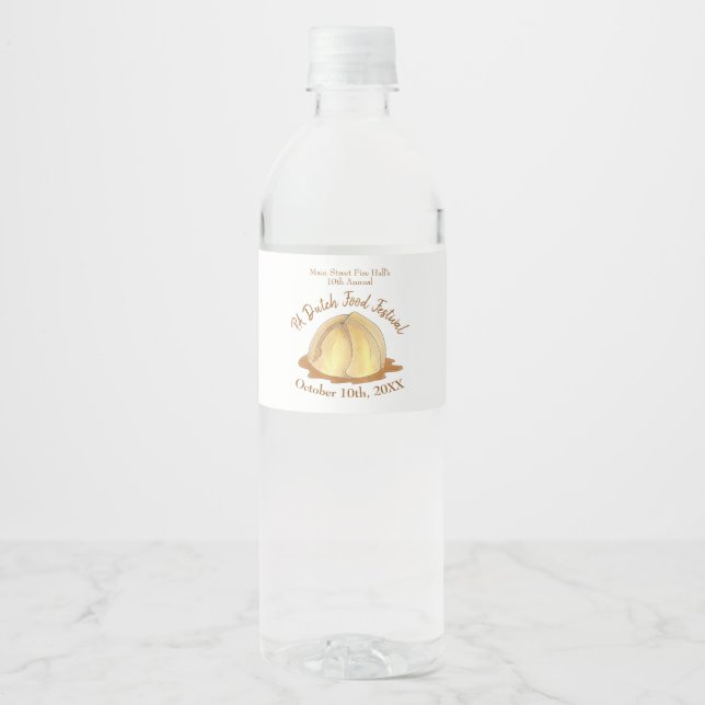 Apple Dumplings Amish Pennsylvania PA Dutch Food Water Bottle Label (Front)