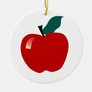 Apple, Educational Ceramic Ornament