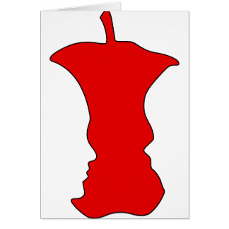 Apple Face Optical Illusion Cards