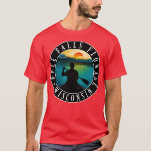 Apple Falls Flowage Wisconsin Canoeing T-Shirt