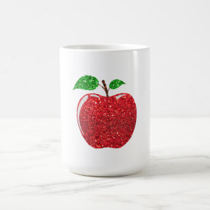 Apple Faux Red Glitter Color Morph Mug