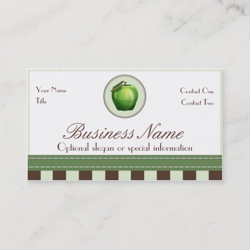 Customizable Apple Fibers Business Cards