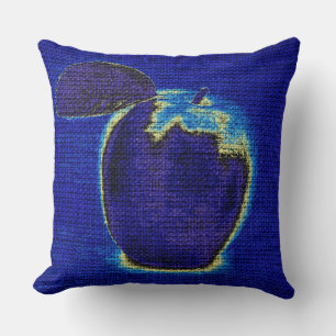 Apple Fine Art on Burlap Linen Jute #2 Throw Pillow