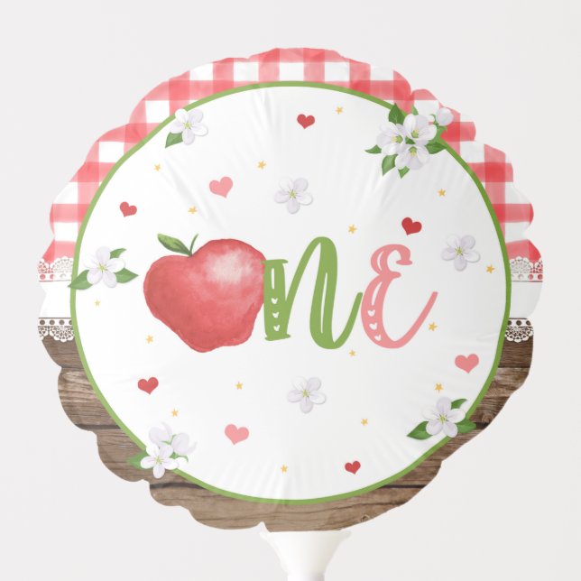 Apple First Birthday Balloon (Front)
