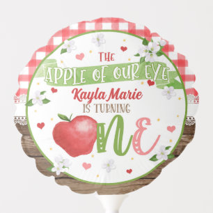 Apple First Birthday Balloon - Apple of Our Eye