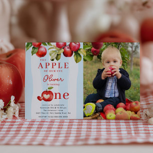 Apple First Birthday Party Invitation