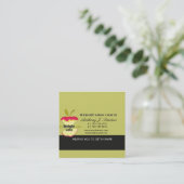Apple Fitness Weight-Loss Coach Dietician Square Business Card (Standing Front)