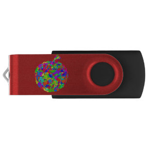 Apple Floral Flash Drive