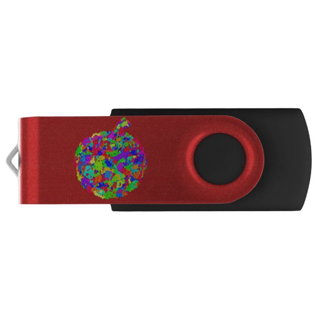 Apple Floral Flash Drive (Back)