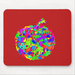 Apple Floral Mouse Pad