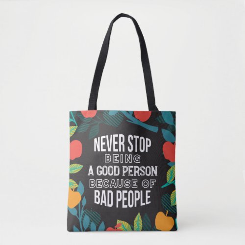 Apple Floral Pattern and They Said I Change Ver II Tote Bag