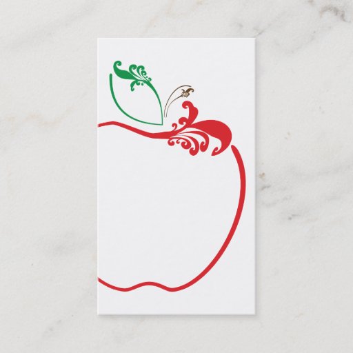 Customizable apple flourish business card templates