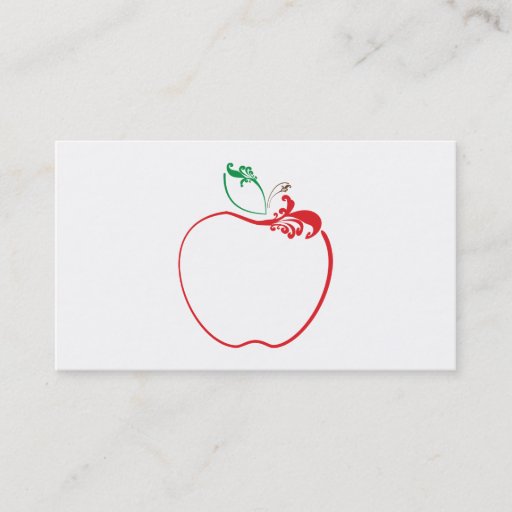 Customizable apple flourish business card