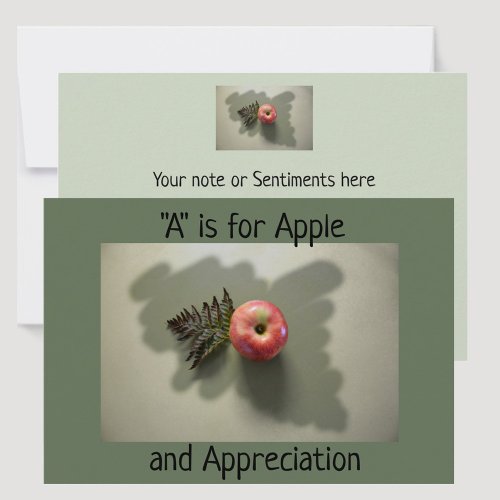 Apple for Appreciation Thank You flat card