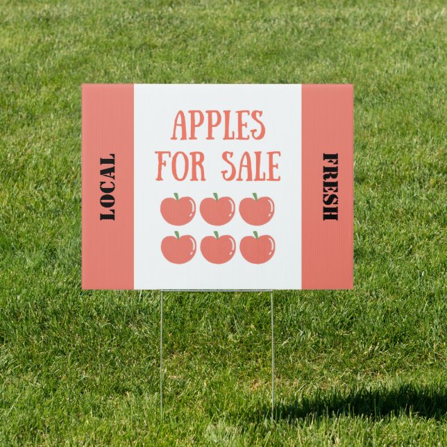 Apple For Sale Sign, Fruit Sale Outdoor Signage (Insitu)