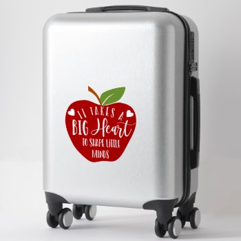 Apple For Teacher Big Heart Sticker by GenerationIns at Zazzle