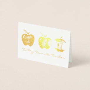 Apple for the Favorite Teacher School Education Foil Card