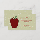 Apple for the Teacher Business Card (Front/Back)