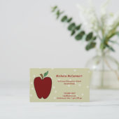 Apple for the Teacher Business Card (Standing Front)