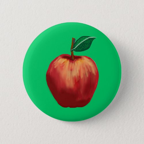 Apple for the teacher pinback button