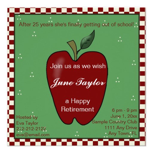 Wording For Teacher Retirement Invitation 9