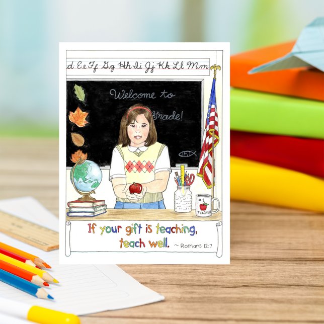 Apple for the Teacher Teacher Card (Creator Uploaded)