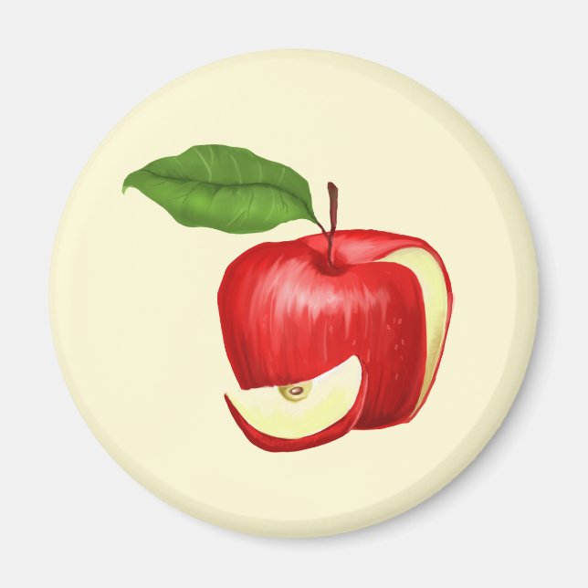 Apple Fridge Magnet Personalized and Customizable (Front)