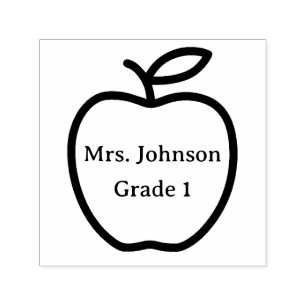 Apple from Teacher Self-inking Stamp