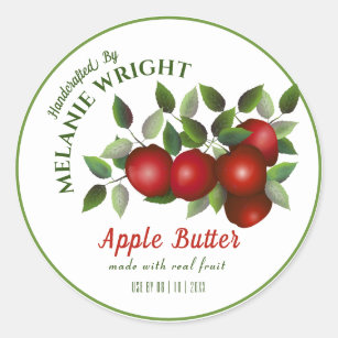 Apple Fruit Canning Classic Round Sticker