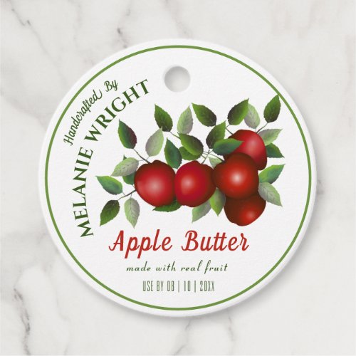 Apple Fruit Canning Favor Tags