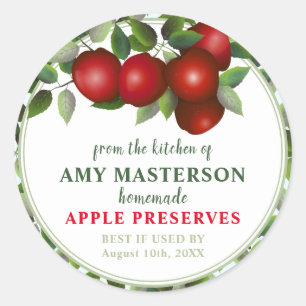 Apple Fruit Canning Jam Jar Label