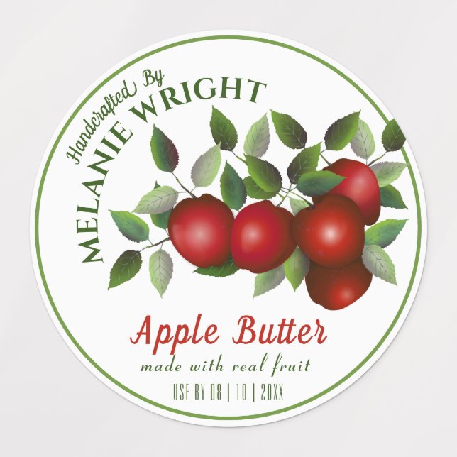 Apple Fruit Canning Labels (Design 1)