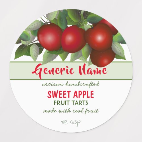 Apple Fruit Canning Package Labels