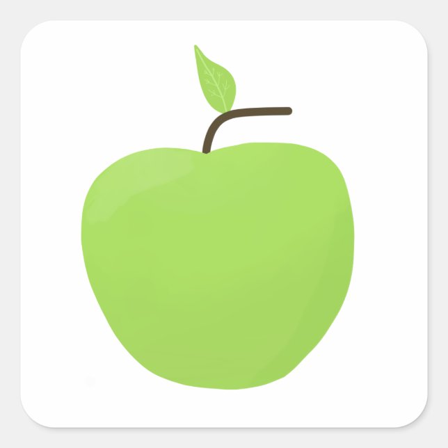 Apple. Fruit drawing. Square Sticker (Front)