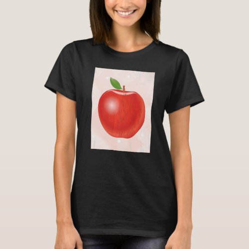 Apple Fruit Food Vegan Vitamins Fruit Apple T_Shirt