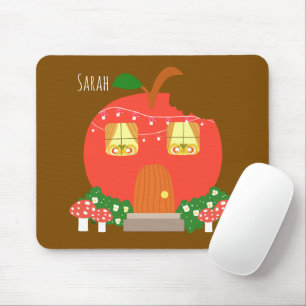 Apple Fruit Frog House Mouse Pad