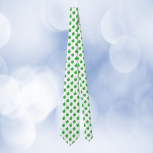 Apple Fruit Green Pattern Neck Tie