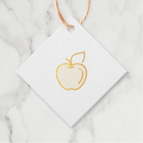 Apple Fruit Image Foil Favor Tags