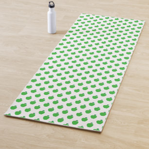 Apple Fruit Pattern Green Yoga Mat