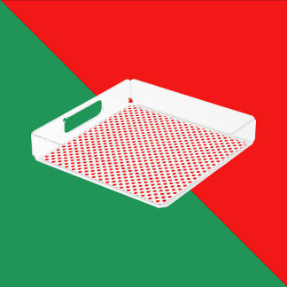 Apple Fruit Red Pattern Acrylic Tray