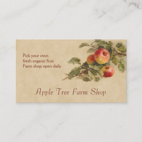Apple fruit sales business card