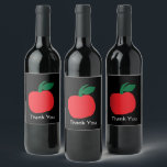 Apple Fruit Wine Label<br><div class="desc">Apple Fruit Wine Label designed by Nisha Prabhu CuteHomeGifts. Fully Customizable. Personalize with your name. Gifts for Apple (Fruit) Lovers! Gifts for Fruit Lovers. Any fruit lover is going to appreciate this thoughtful gift. Our Apple fruit wine label is the perfect gift for that special fruit lover in your life...</div>