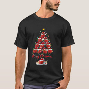 Apple Fruit Xmas Lighting Santa Apple Christmas Tr T-Shirt