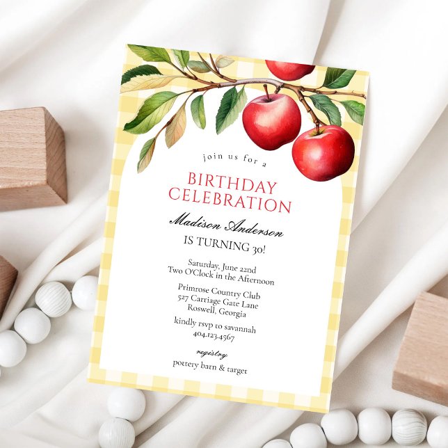 Apple Fruits Birthday Invitation (Creator Uploaded)