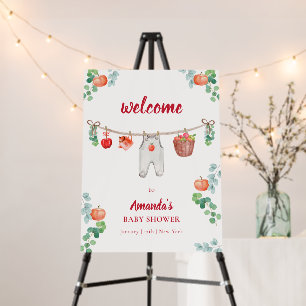 Apple Garden Clothesline Baby Shower Welcome Sign