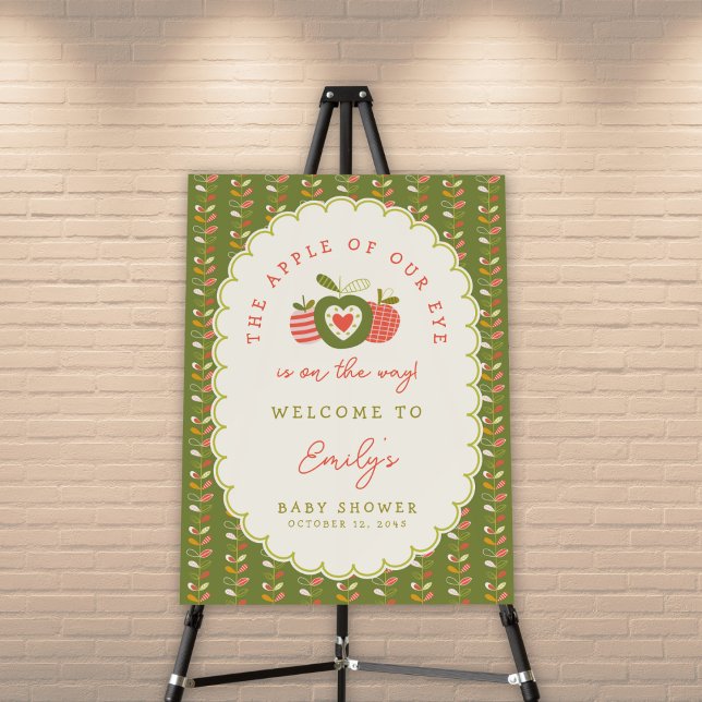 Apple Gender Neutral Baby Shower Welcome Sign (Creator Uploaded)