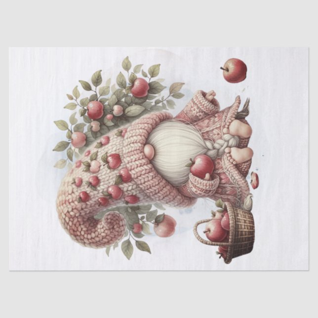 Apple Gnome Tissue Paper (Front)